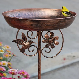 Mangeoire à oiseaux en métal suspendue pour jardin, patio, extérieur, décoration d'intérieur - Product Image 5