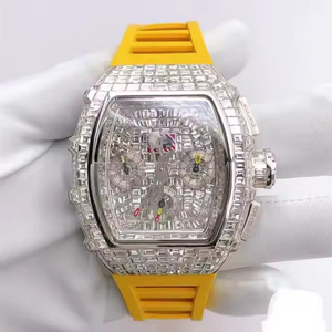 Reloj LOISTA de Lujo Personalizado, de Alta Calidad, con Moissanita y Cuarzo, de Acero Inoxidable de 20 mm, Unisex, con Incrustaciones de Diamantes, Económico y Moderno - Product Image 4