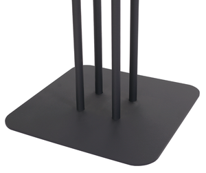 Mesa de Centro Cuadrada de Estilo Industrial, Base de Metal Negro Resistente, Mesa Comercial Compacta y Moderna para Cafetería o Bistro - Product Image 5