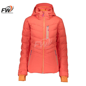 Chaqueta corta de diseñador para mujer, de alta calidad, impermeable, con cuello alto, tipo plumón, para invierno, estilo nórdico. - Product Image 1