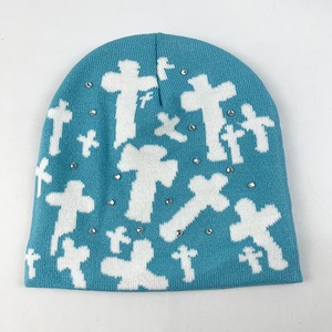 Bonnet Jacquard Hiver Personnalisé en Gros, Grande Taille Unisexe, Chaud, Adulte, Vierge, avec Strass, Motifs Points et Nœuds, pour la Plage - Product Image 5