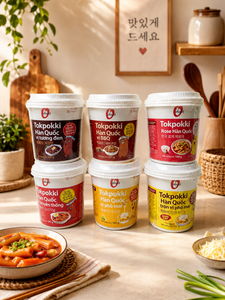 Vente en gros de Tteokbokki au fromage riche O'Food 105g |   Gâteau de riz coréen crémeux non épicé en tasse |   Nourriture de rue coréenne instantanée - Product Image 3