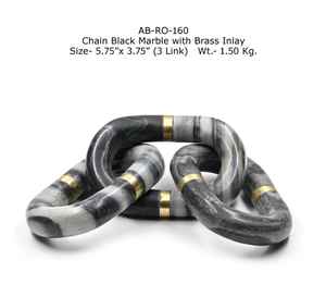 โซ่หินอ่อนสีขาวแบบสี่เหลี่ยมสำหรับตกแต่งบ้าน ขนาด 20 มม. สีขาว/ดำ - Product Image 5