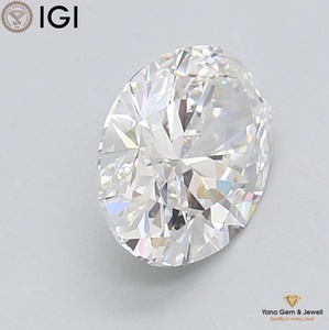 Magnifique bijou central, diamant de laboratoire CVD certifié IGI, 2,50 carats, pureté VVS1, couleur D, taille ovale - Product Image 5