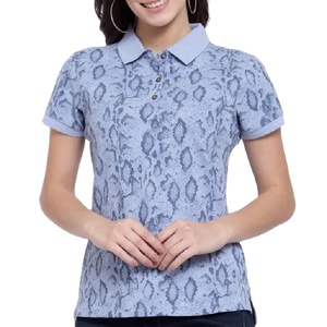 เสื้อโปโลผ้าฝ้ายสำหรับผู้หญิงแห้งเร็วระบายอากาศได้ดีดีไซน์แบบถักลายสีดิจิตอลสไตล์ใหม่ล่าสุดสำหรับฤดูร้อนของ100% - Product Image 3