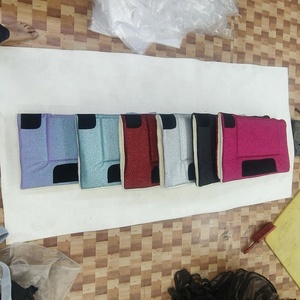 Western Horse Saddle <b>Pad</b> Leather Patch Horse Western Saddle <b>Pad</b> Cushion <b>Foam</b> and Fur Lining Western Horse Saddle <b>Pads</b> - Product Image 2