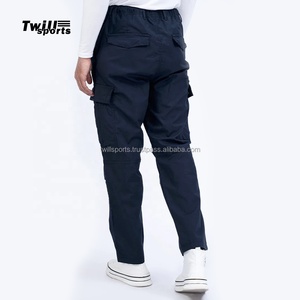 กางเกงคาร์โก้ผ้าแคนวาสโพลีเอสเตอร์ 100% คุณภาพสูงสำหรับผู้ชาย ยี่ห้อ Twill-Sports OEM แห้งเร็ว ระบายอากาศได้ดี  โลโก้สั่งทำได้  กระเป๋าหกช่อง สไตล์ลำลอง - Product Image 4