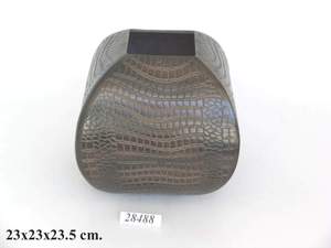 6" Elegant Planter for Luxury Home Decor | Metal Flower Pot <b>Vase</b> With <b>Stand</b> Iron Garden Planters 6 Inch Multicolor Printed Work - Product Image 1