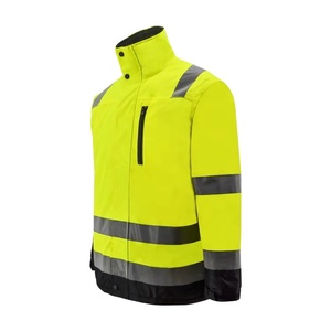 Veste d'hiver haute visibilité personnalisable avec logo, classe 3, sécurité réfléchissante, imperméable, vêtements de travail en Oxford - Product Image 6