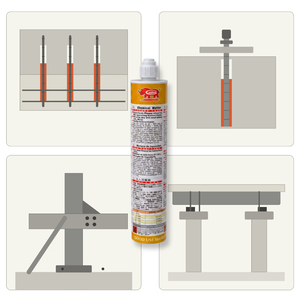 Adhésif d'ancrage en résine vinylester GU-2000 280ml pour cartouches coaxiales, pour maçonnerie et béton - Product Image 5