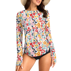 Nouvelle conception de mode, rashguard pour femmes, impression par sublimation, rashguard sur mesure, vêtements de fitness et de natation pour femmes, rashguard. - Product Image 1