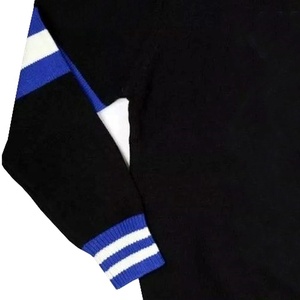 Pull à capuche à carreaux de qualité universitaire sweat-shirt à col thermique d'hiver 100% coton polaire tissu brodé Technique lavée - Product Image 3