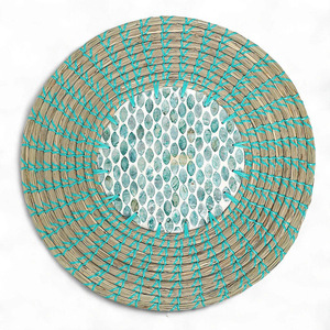 Sets de table tissés à la main en jonc de mer et nacre, prix compétitif, sets de table décoratifs - Product Image 4