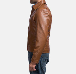 Blouson en Coton et Cuir Unisexe Tendance pour l'Hiver – Coupe Décontractée, Coupe-Vent, Imperméable, Grande Taille, Texturé, Col Montant, Noir – Vente en Gros - Product Image 3