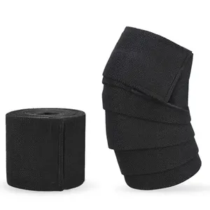 Bandes de compression élastiques pour genoux, réglables, pour haltérophilie, powerlifting, squats, entraînement en salle de sport, soutien et maintien du genou - Product Image 2