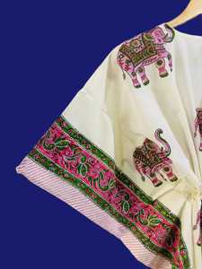 Beautiful Elephant Printed Cotton <b>Kaftan</b> Top Ladies Free Size Summer Printed <b>Kaftan</b> Top for Women Girls Stylish Long <b>Kaftan</b> - Product Image 3