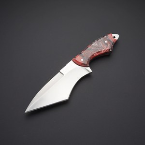 Cuchillo Utilitario de Hoja Fija Hecho a Mano Personalizado, Cuchillo de Acero D2 con Punta Clip, Mango de Resina, Cuchillo EDC para Camping al Aire Libre, Venta al por Mayor OEM ODM para Hombre - Product Image 3