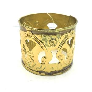 Wholesale Bulk Iron Brass Plating Round Shaped Decorative Stylish Napkin Holder Gold Color Handmade Customized - Product Image 1