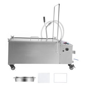 Unità Portatile di Filtraggio Olio da 55L con Velocità di 10 L/min, Ruote e Tubo dell'Olio per Friggitrice Commerciale per Locali Fast Food - Product Image 2