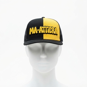 Men's <b>Black</b> Yellow Trucker Cap Custom Embroidered Logo Mesh Back Baseball Hat Adjustable Outdoor Streetwear - Product Image 3