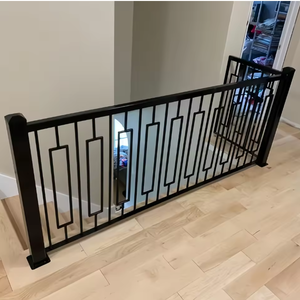 Rampe d'escalier moderne en verre noir, garde-corps décoratif pour balcon intérieur, résistant à la rouille et à l'eau, pour la sécurité domestique - Product Image 1