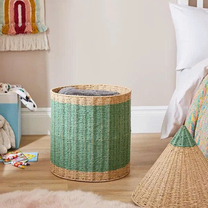 Organisateur de rangement en osier fait main en forme de crayon, mignon et pratique, pour jouets, livres, vêtements de bébé, chambre d'enfant et salle de jeux - Product Image 2