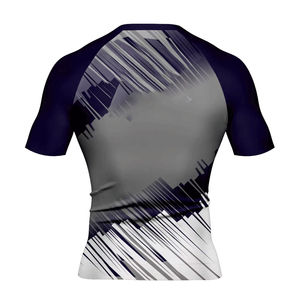 Ensemble Rash Guard Extensible à Manches Courtes pour Homme Adulte MMA BJJ Grappling Respirant Séchage Rapide Durable Anti-rétrécissement Léger - Product Image 5
