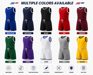Maillot de basket-ball réversible unisexe sans manches, personnalisé avec logo, de bonne qualité, séchage rapide, anti-humidité, mode sportive estivale - Product Image 3