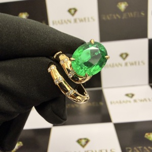 Lab Grown Diamond Vintage <b>Fine</b> Jewelry 14k 18k Gold Green Oval Cut Diamond <b>Ring</b> IGI Certified Solitaire Engagement <b>Fine</b> <b>Ring</b> - Product Image 6