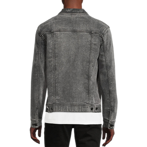 Hot Selling Men <b>Denim</b> <b>Jacket</b> Eco-Friendly Reversible Breathable <b>Custom</b> Logo Front Customizable Casual Wear for Wholesale - Product Image 3