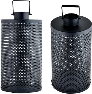 Venta caliente Durable Metal Hierro Diseño de corte por láser Lámpara colgante y linterna Navidad Hogar Balcón decorativo con cinturón - Product Image 3