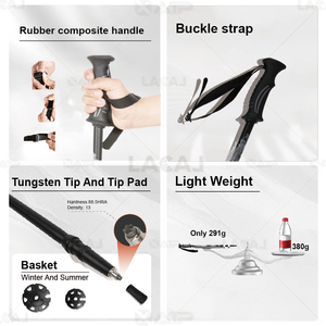 Bastón <span class=keywords><strong>de</strong></span> Senderismo Telescópico <span class=keywords><strong>de</strong></span> Aluminio XATP <span class=keywords><strong>de</strong></span> Alta Calidad, Ligero, con Bloqueo <span class=keywords><strong>de</strong></span> Seguridad - Product Image 5