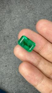 Émeraude naturelle zambienne de 6,98 carats, taille octogonale, pierre précieuse verte intense, pour la fabrication de bagues, pendentifs et bijoux fins - Product Image 6