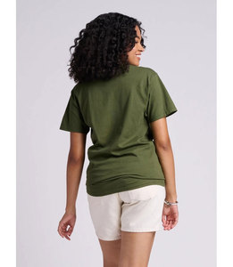 Camiseta Unisex Verde Oliva de Manga Corta, Corte Regular, Algodón Jersey, Cuello Redondo, Diseño Liso Informal - Product Image 5