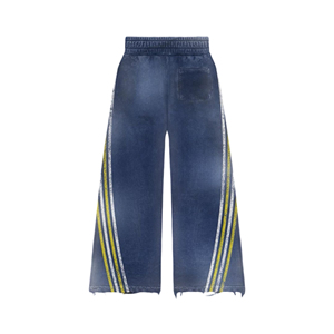 STITCHMODE Custom for Acid Wash Zip Distressed Baggy <b>Tracksuit</b> French Terry Flared Sweatpants Hoodie Joggers Men's - Product Image 5