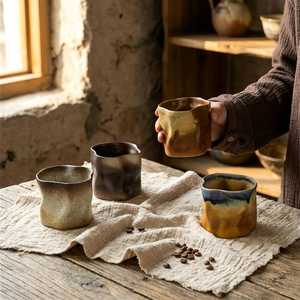 Tazas de té de cerámica de alta calidad, taza de café de arcilla de 200 ml, taza de café hecha a mano para rituales japoneses, para fiestas, de Universal Overseas - Product Image 2