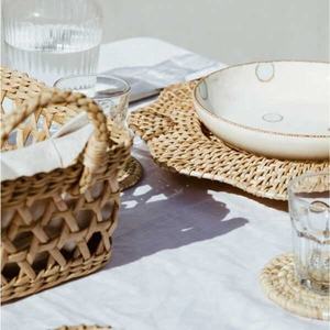 Sunflower Rattan Placemat Cane Webbing <b>Table</b> Mat Openwork Petal Charger Plates Heat Resistant <b>Coaster</b> Wedding Dining <b>Table</b> Decor - Product Image 3
