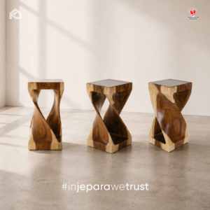 Custom Sungkai Wood Side Table Handmade <b>Stool</b> End Table for Resort Cafe Wholesale Indonesia - Product Image 6