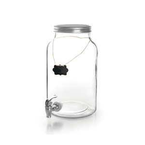 Caraffa in vetro con rubinetto da 2 galloni, contenitore per servire bevande, acqua o succo di frutta - Product Image 1