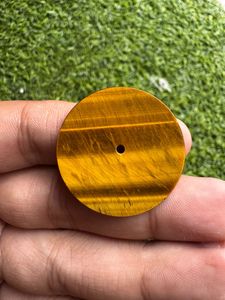 Cadran plat en œil de tigre naturel vert-noir 31 MM, qualité excellente, pierre précieuse en vrac, idéal pour la fabrication de bijoux, cadran de montre sans perçage - Product Image 3