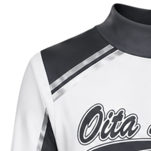 Maillot de cheerleading sublimé noir et blanc à manches longues – Tenue de sport d'équipe pour l'entraînement, la performance athlétique, la pratique et les compétitions - Product Image 5
