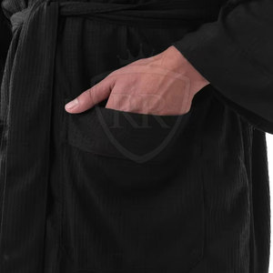 เสื้อคลุมอาบน้ำผู้ชาย Home Comfort คุณภาพสูง ผ้าฝ้าย 100% ระบายอากาศได้ดี แขนยาว ใช้ได้ทุกฤดู สำหรับอาบน้ำและสวมใส่ในบ้าน - Product Image 3