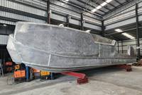 Yacht sportif en aluminium soudé sur mesure de 13 m, moteur hors-bord de 300 CV, télécommande, pêche, transport, patrouille, divertissement