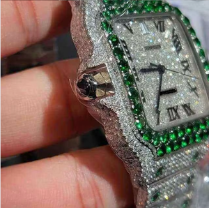 Montre en quartz Moissanite de haute qualité pour homme, style moderne léger avec pierres étincelantes, idéale pour le bureau et les occasions décontractées - Product Image 3