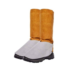 Protège-chaussures de soudage industriels souples en cuir de vachette pleine fleur de qualité supérieure pour vêtements de sécurité - Product Image 2