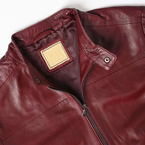 High Quality Coated Motorbike <b>Leather</b> <b>Jacket</b> with Stand Collar Cow Skin Material Vintage Style for Men-Custom Wholesale - Product Image 5