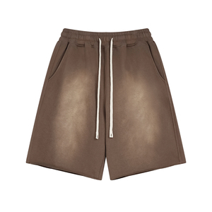Shorts Homme en Molleton 100% Coton Effet Délavé, Sans Ourlet, Poches Croisées, Séchage Rapide, Motifs Brodés Personnalisés, Fabrication Usine - Product Image 2
