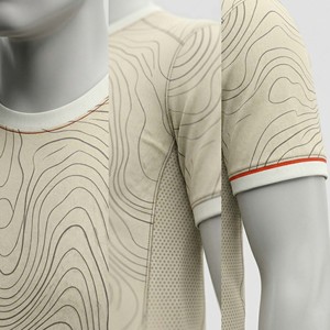 Camiseta de Fútbol Personalizada OEM para Hombre, de Secado Rápido, Transpirable, de Poliéster, con Estampado Topográfico - Product Image 5