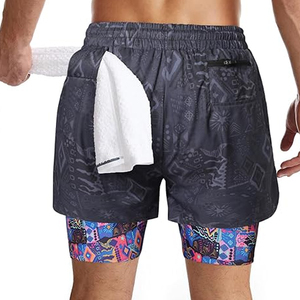 Shorts Deportivos 2 en 1 para Hombre, Compresión y Secado Rápido, para Gimnasio y Fitness, Suministro de Fabricante OEM, Venta al Por Mayor - Product Image 3
