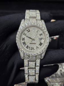 Luxury Vintage Modern Stainless Steel <b>Diamond</b> Hip Hop Automatic Movement <b>Watches</b> VVS1 Bussdown Moissanite Iced for Men Box - Product Image 5